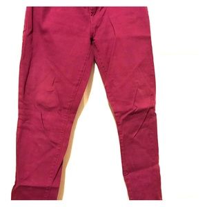 JustFab burgundy denim pants